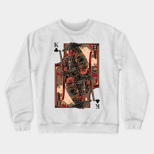 Samurai of Clubs Crewneck Sweatshirt by K2Gproject